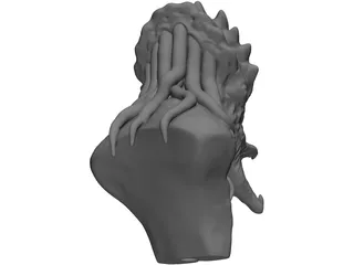 Predator Head 3D Model preview