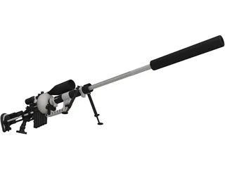 CheyTac M-200 Intervention Rifle 3D Model preview