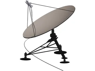 Satellite Dish Antenna 3D Model preview