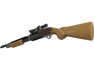 Terminator Knight MR-X1 Shotgun 3D Model preview