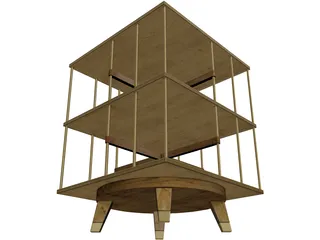 Crosby Library Table 3D Model preview
