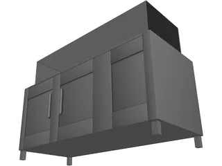 Frozen Yogurt Topping Fridge Display 3D Model preview