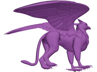 Griffin Statue 3D Model preview