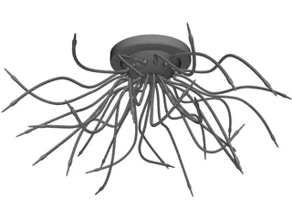 Ceiling Lamp Lussole Octopus 3D Model preview