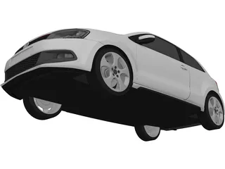 Volkswagen Polo GTi (2012) 3D Model preview