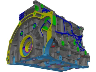 Chrysler Engine Block 3D Model preview