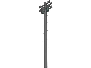 Electric Pole 3D Model preview