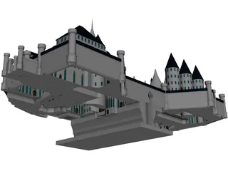 Castle Medieval Old 3D Model preview