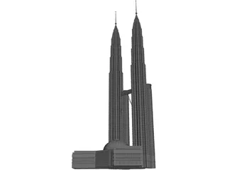 Petronas Towers 3D Model preview