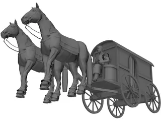 Roman Carriage 3D Model preview