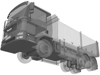 Man Dump Truck 3D Model preview