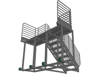 Aluminium Platform 3D Model preview