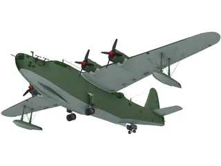 Kawanishi H8K Emily 3D Model preview