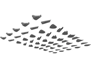 Realistic Leaves Collection 3D Model preview
