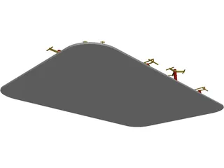 Outdoor Gym Equipment 3D Model preview