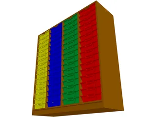 Column Tray Unit 3D Model preview