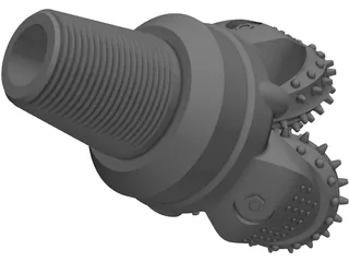 Tricone Oil Drill Bit 3D Model preview