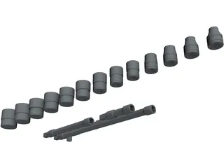 Socket Set 3D Model preview