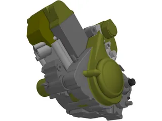 Aprilia RXV 550 V-Twin Engine 3D Model preview