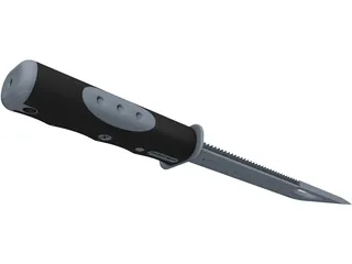Tanto Tactical Knife 3D Model preview