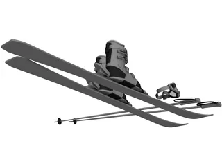 Ski 3D Model preview