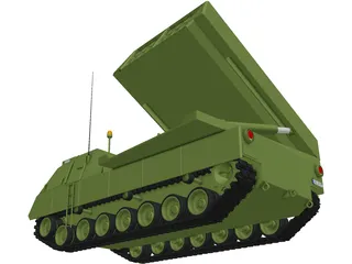 Multiple Laucher Rocket System 3D Model preview