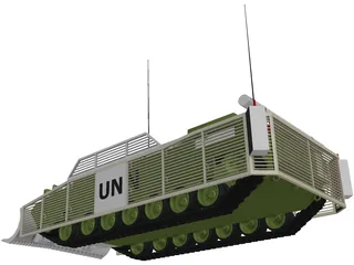 Engineer Tank with Mineplow 3D Model preview