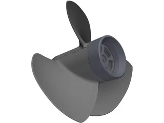Outboard Propeller 3D Model preview