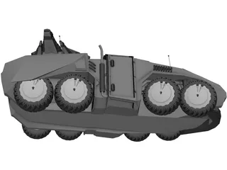 BTR Tank Future 3D Model preview