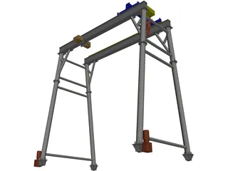 Gantry Crane 3D Model preview