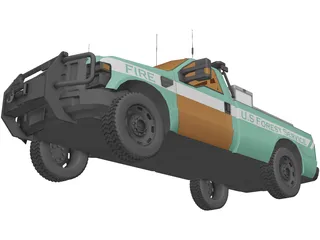 Ford F-150 US Forest Service 3D Model preview