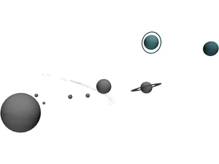 Solar System 3D Model preview
