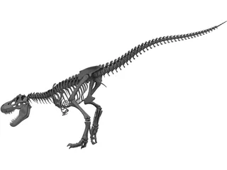 T-Rex Skeleton 3D Model preview
