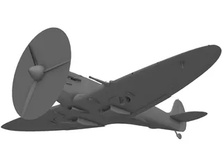 Supermarine Spitfire 3D Model preview