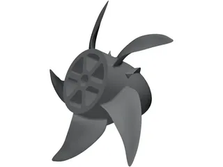 Ship Propeller 3D Model preview
