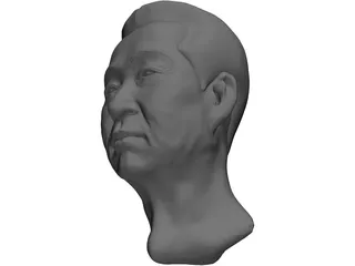 Old Chinaman Head 3D Model preview