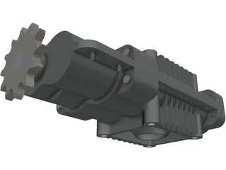 Roots Air Compressor 3D Model preview