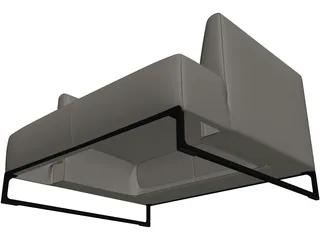 Corner Style Sofa 3D Model preview
