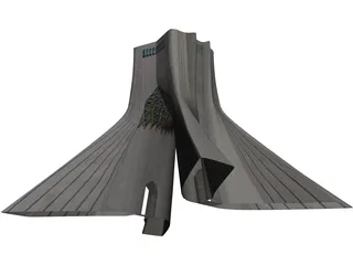 Tehran Azadi Square Tower 3D Model preview