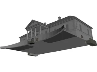 Halasz Moricz Mansion Dabas Hungary 3D Model preview