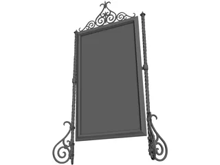 Medieval Mirror 3D Model preview