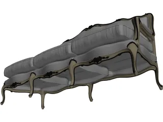 Luigi IXV Classic Sofa 3D Model preview