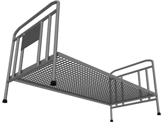 Iron Bed Frame 3D Model preview