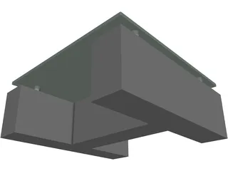 Coffee Table with Glass 3D Model preview