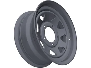 Steel Rim 15inch 3D Model preview
