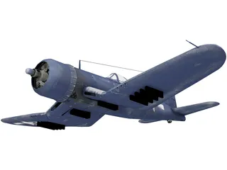 Vought F4U Corsair 3D Model preview