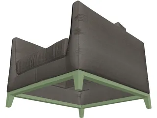 Minotti Armchair 3D Model preview