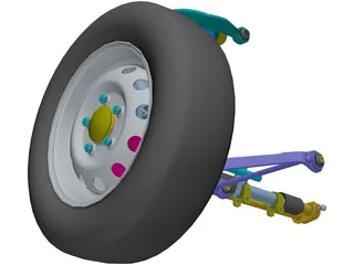 Suspension Front Off-Road 3D Model preview