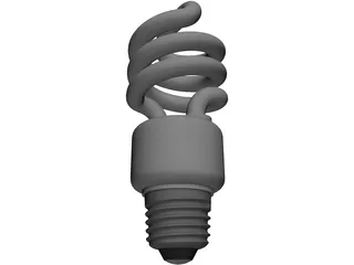 CFL Bulb 3D Model preview