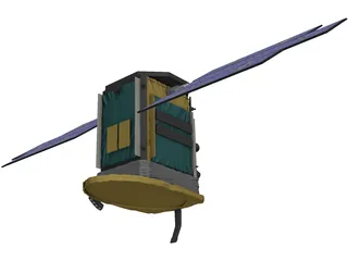 CloudSat Satellite 3D Model preview